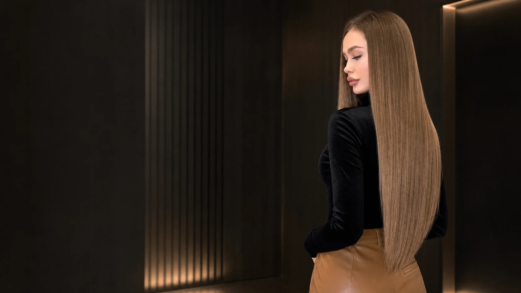Очень длинные волосы после работы студии Victoria Russo